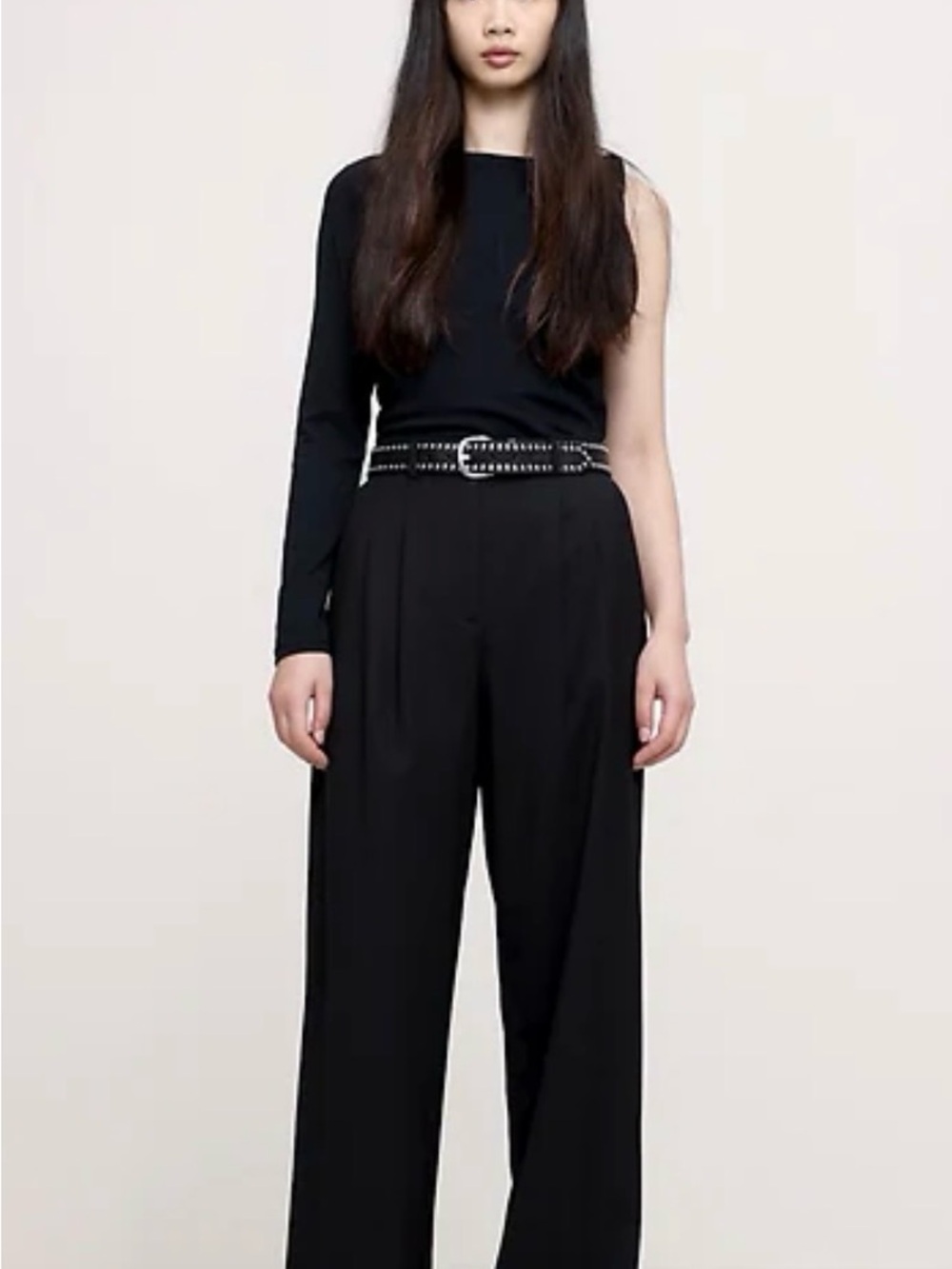 Banana Republic Navy SoHo High-Rise Italian Wool Pants